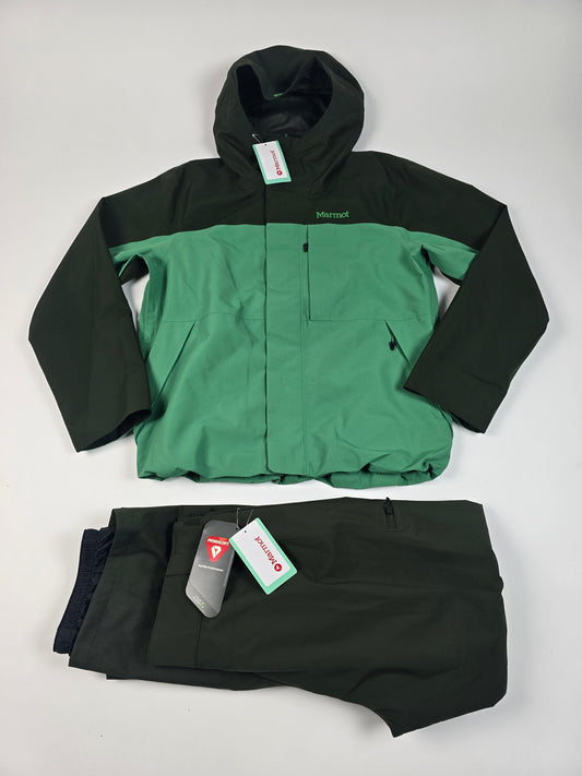 Marmot Snoblast Ski Set Rosin Green Heren M