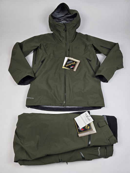 Rab Goretex Performance Shell Ski Set Army Nieuw! Heren L