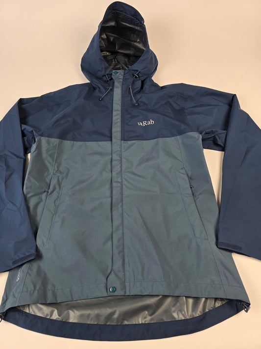 Rab Downpour Eco Jacket Tempest Blue/Orion Blue Large
