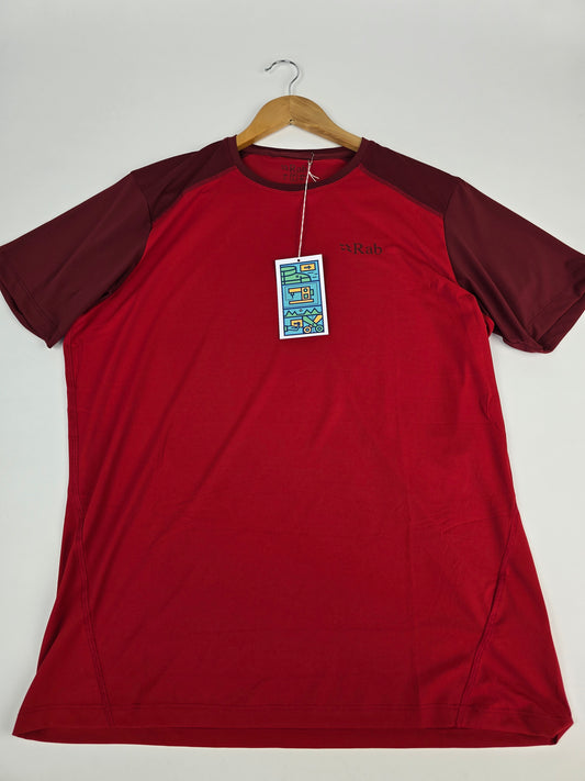 Rab Force Tee Ascent Red/Oxblood Red Large