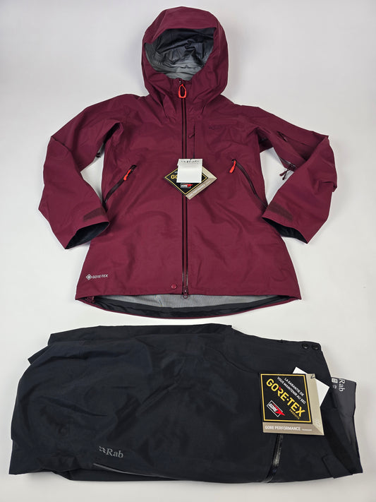 Rab Khroma GTX Hardshell Ski Set Deep Heather Dames S