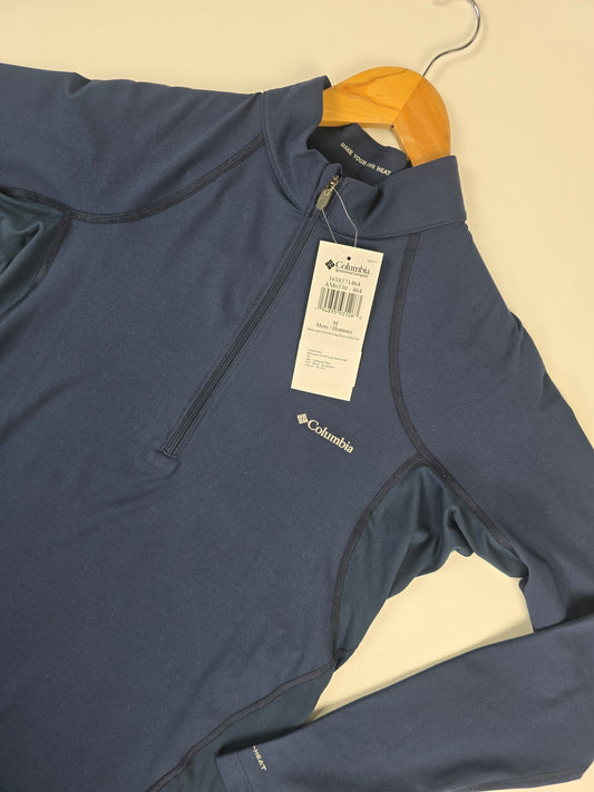 Columbia Midweight Stretch Long Sleeve Half Zip Collegiate Navy M