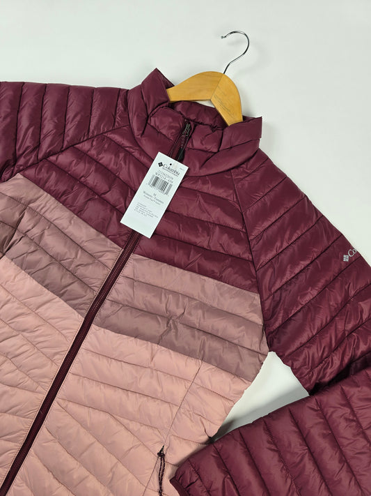 Columbia Powder Pass™ Jacket Eraser Pink. Fig. Rich Wine Dames M