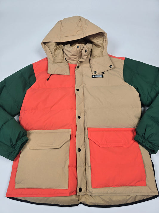 Columbia Wallowa™ Down Hooded Jacket Canoe. Zing. Rain Forest. Black Heren M