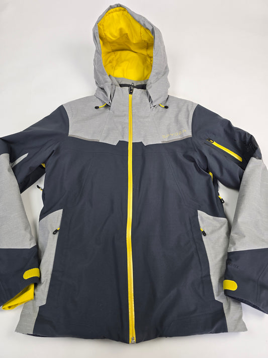 Spyder Skijas Goretex Grijs Geel Heren S