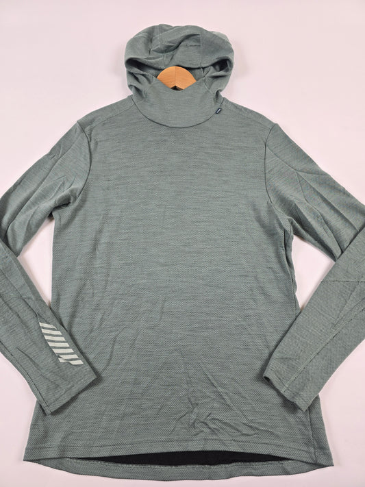 Helly Hansen midweight wolmix hoody turqouise Heren L
