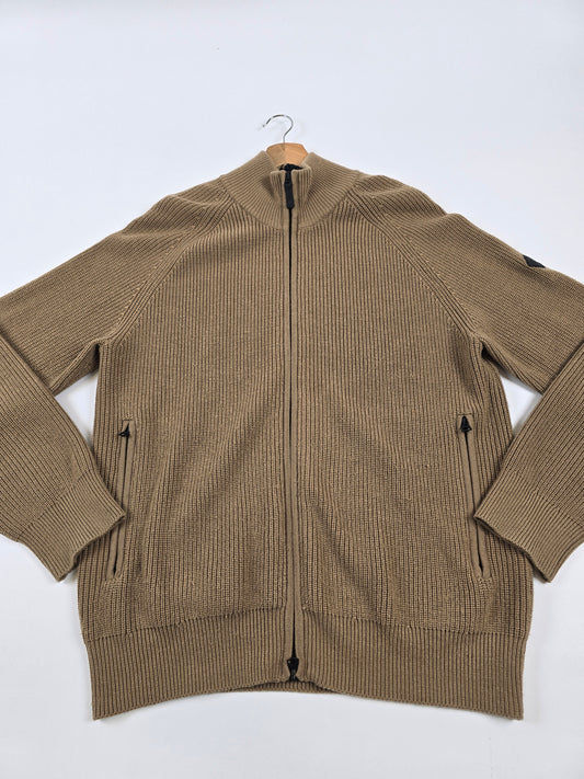 J. Lindeberg Kyler Wool Blend Zip Bruin Heren L