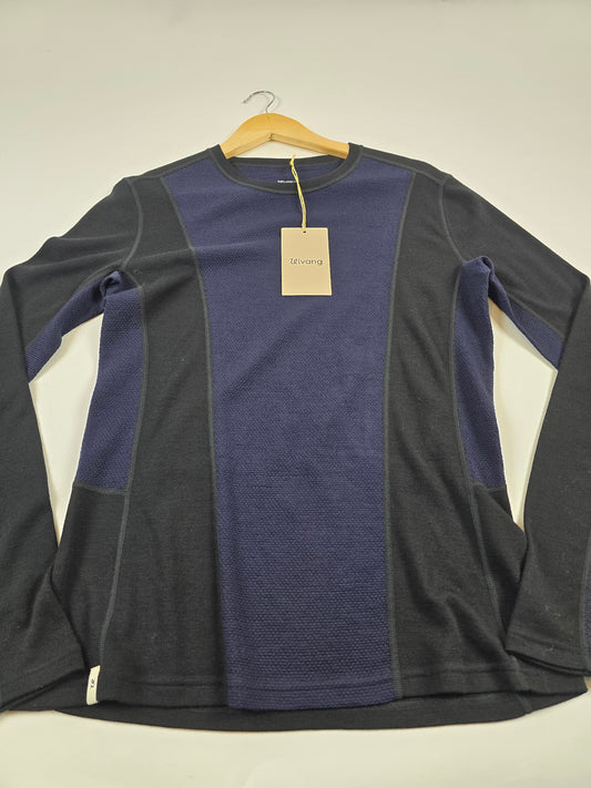 Ulvang Peak map Crew Baselayer Navy Blue Men M