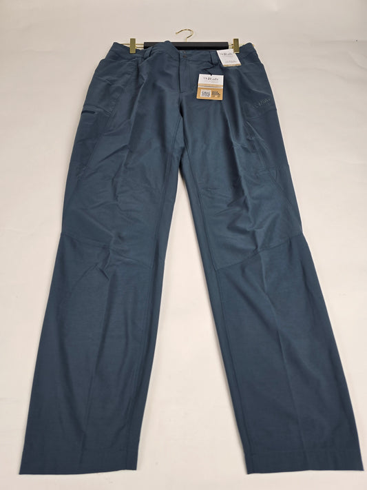 RAB Incline Light Pants Wmns Orion Blue Size 16 Regular Leg
