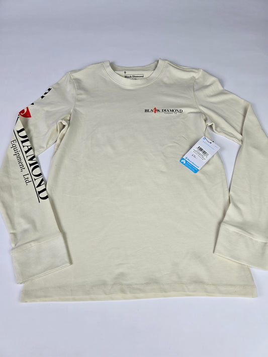 Black Diamond W HERITAGE WORDMARK LS TEE Off White S