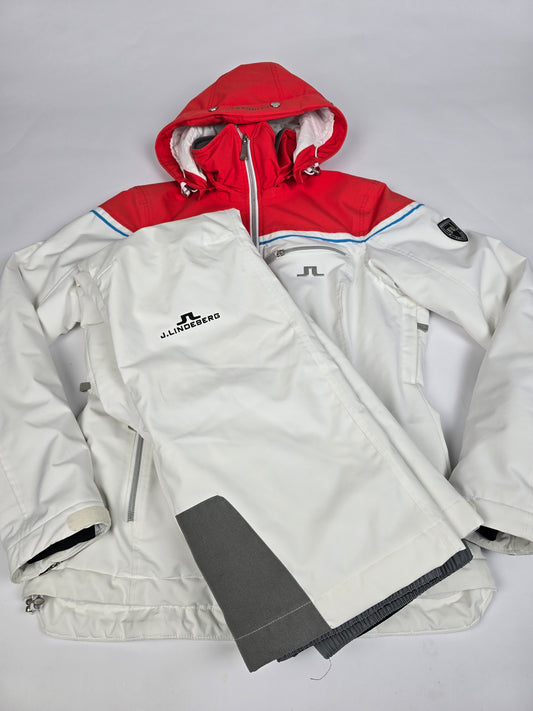 J.Lindeberg Ski Set Wit Rood Dames S