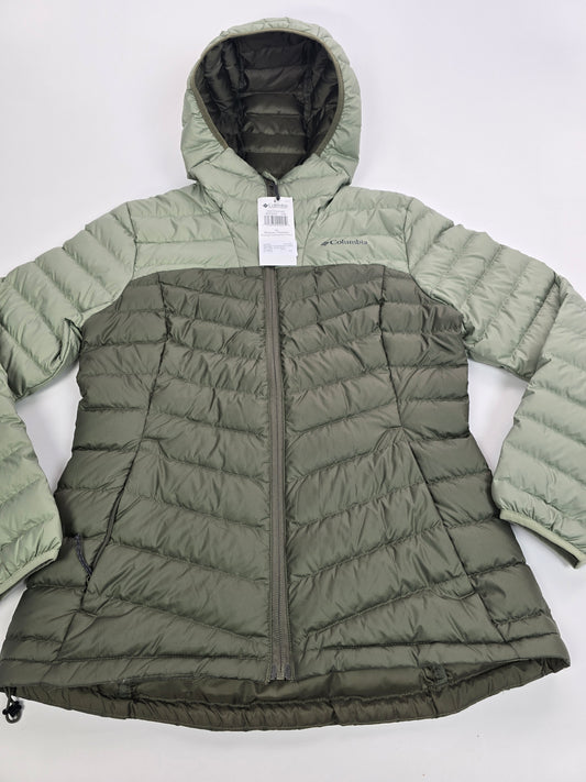 Columbia Westridge™ Hooded Down Jacket Safari, Stone Green Women's M