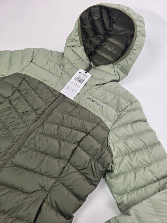 Columbia Westridge™ Hooded Down Jacket Safari, Stone Green Women's M