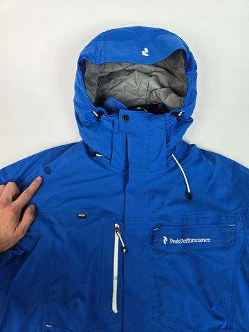 Peak Performance 3in1 Goretex Ski Jas Blauw Heren M