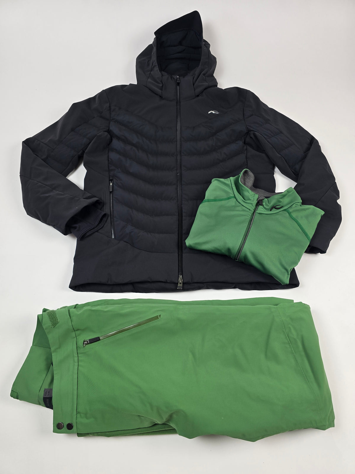 Kjus Sight Line Jacket + Formula Pants Zwart Groen M-L