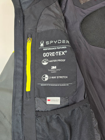 Spyder Titan Goretex Skijas Geel Zwart Heren S