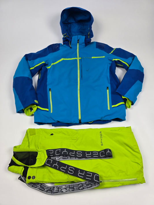 Spyder Titan Ski Set Blauw Groen Heren L