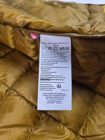 Rab Mythic Alpine Light Jacket Wmns Sahara Size 12