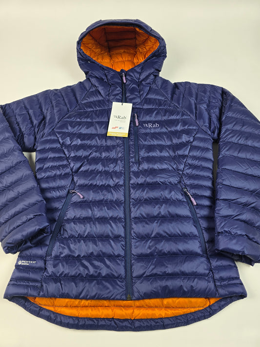 Rab Microlight Alpine Jacket Wmns Patriot Blue (Marmalade) Size 12