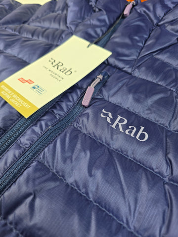 Rab Microlight Alpine Jacket Wmns Patriot Blue (Marmalade) Size 12