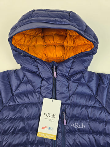 Rab Microlight Alpine Jacket Wmns Patriot Blue (Marmalade) Size 12