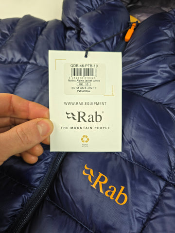 Rab Mythic Alpine Light Jacket Wmns Patriot Blue Size 10