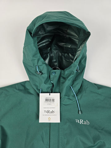 Rab Downpour Eco Jacket Wmns Eucalyptus Size 12