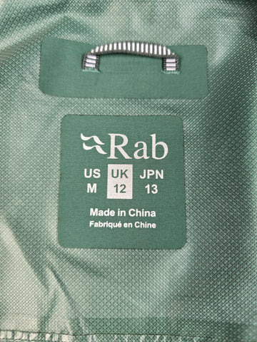 Rab Downpour Eco Jacket Wmns Eucalyptus Size 12