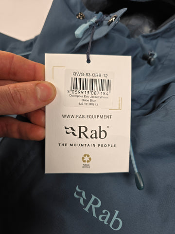 Rab Downpour Eco Jacket Wmns Orion Blue Size 12