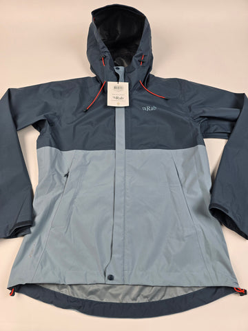 Rab Downpour Eco Jacket Wmns Orion Blue/Citadel Size 12