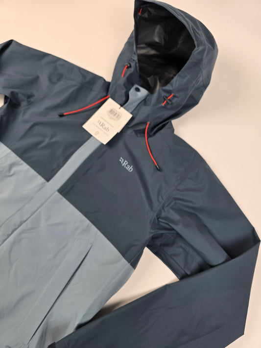 Rab Downpour Eco Jacket Wmns Orion Blue/Citadel Size 12