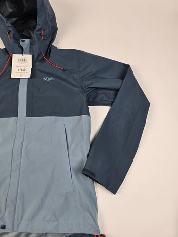 Rab Downpour Eco Jacket Wmns Orion Blue/Citadel Size 12