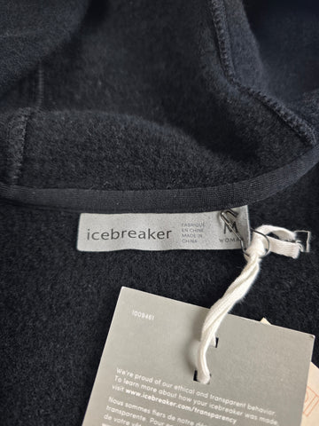 Icebreaker Elemental LS Zip Hood Zwart Nieuw Dames L