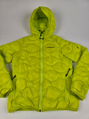Peak Performance Helium Donsjas Geel Reparatie Dames M