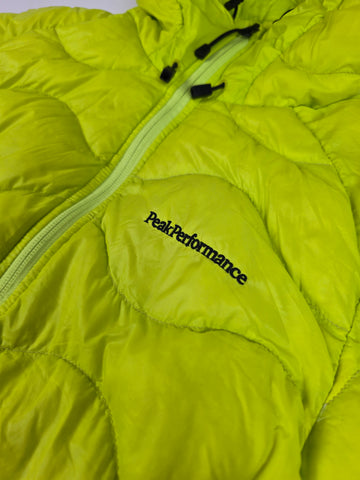 Peak Performance Helium Donsjas Geel Reparatie Dames M