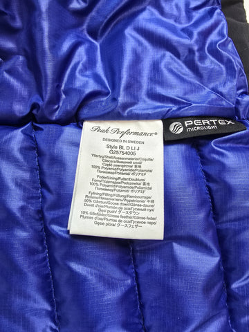 Peak Performance Blacklight Donsjas Zwart Heren M