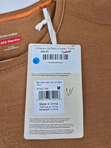 M Merino 260 Tech LS Crewe - Trail M