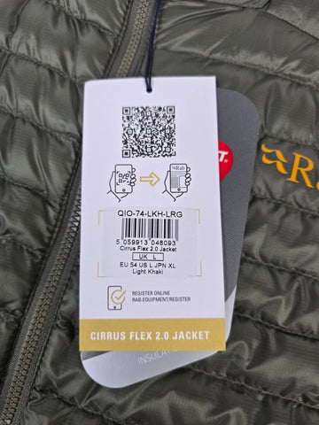 Rab Cirrus Flex 2.0 Jacket Light Khaki Large