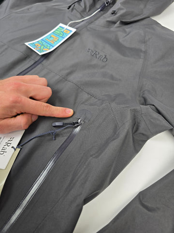 Rab Namche Paclite Jacket Graphene/Light Khaki Medium