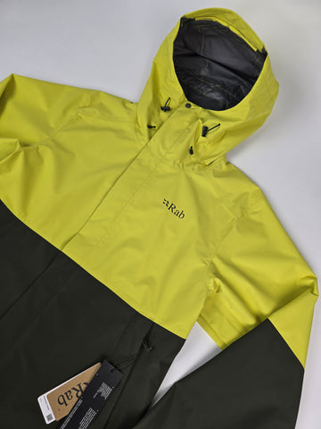 Rab Downpour Jacket Pollen/Army Medium