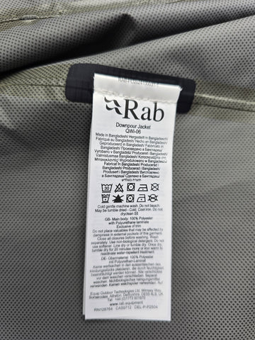 Rab Downpour Jacket Pollen/Army Medium