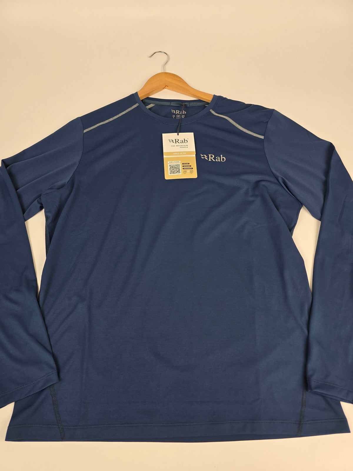 Rab Force LS Tee Tempest Blue Large