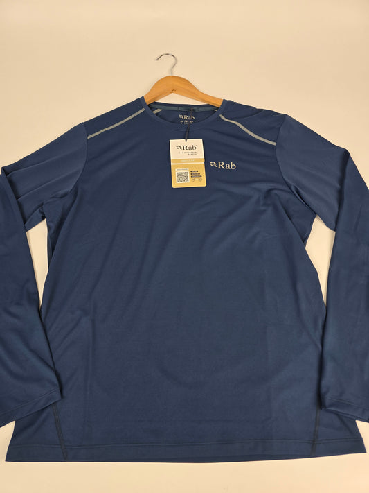 Rab Force LS Tee Tempest Blue Large