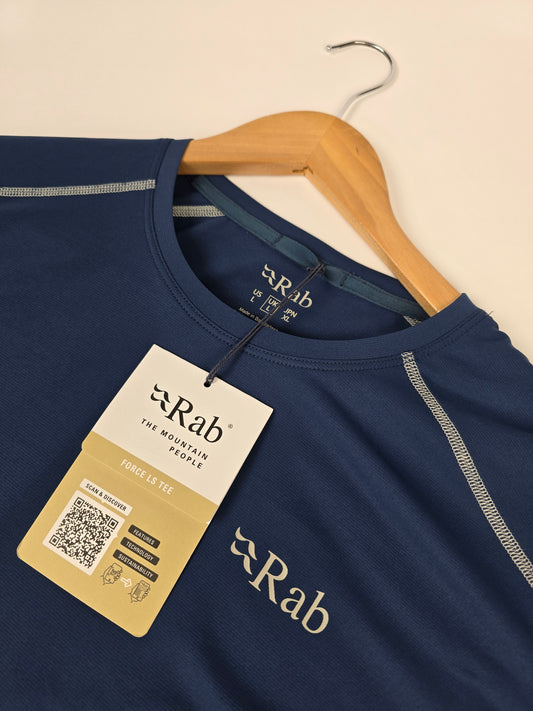 Rab Force LS Tee Tempest Blue Large