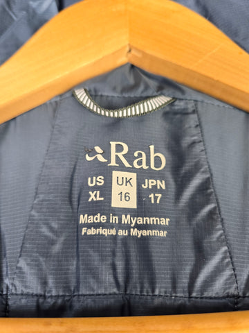 Rab Xenair Alpine Light Jacket Wmns Ebony Size 16