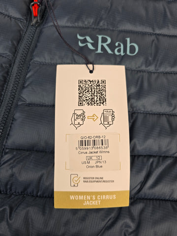 Rab Cirrus Jacket Wmns Orion Blue Size 12