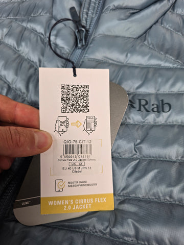 Rab Cirrus Flex 2.0 Jacket Wmns Citadel Size 12
