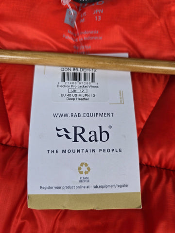 Rab Electron Pro Jacket Wmns Deep Heather Size 12