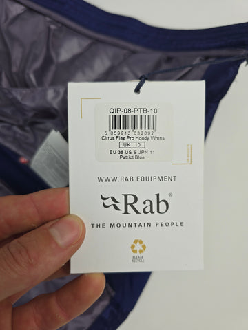 Rab Cirrus Flex Pro Hoody Wmns Patriot Blue Size 10