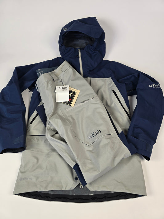 Rab Khroma GTX Hardshell Ski Set Tempest Blue Heren M